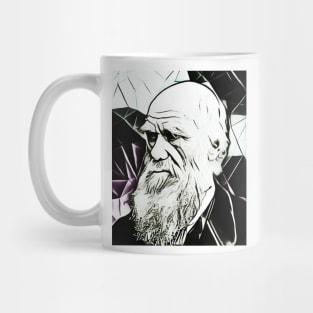 Charles Darwin Black and White Portrait | Charles Darwin Artwork 4 Mug